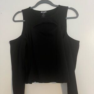 Hot Topic Black Cut-Out Tank Top